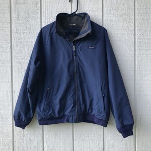 Lands End Squall Jacket Royal Cobalt Blue full zip front Size M (10-12)